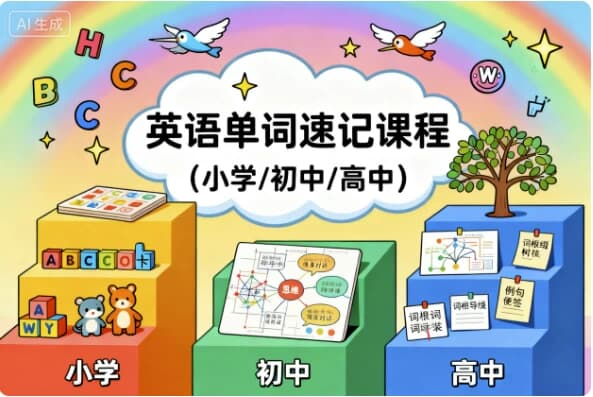 英语单词速记课程(小学/初中/高中)-免费杂货铺