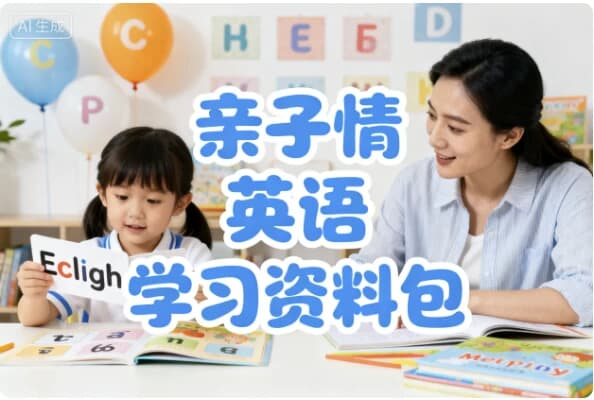 【亲子课堂】亲子情境英语学习资料包 (视频+音频+图片)-是免费.NET